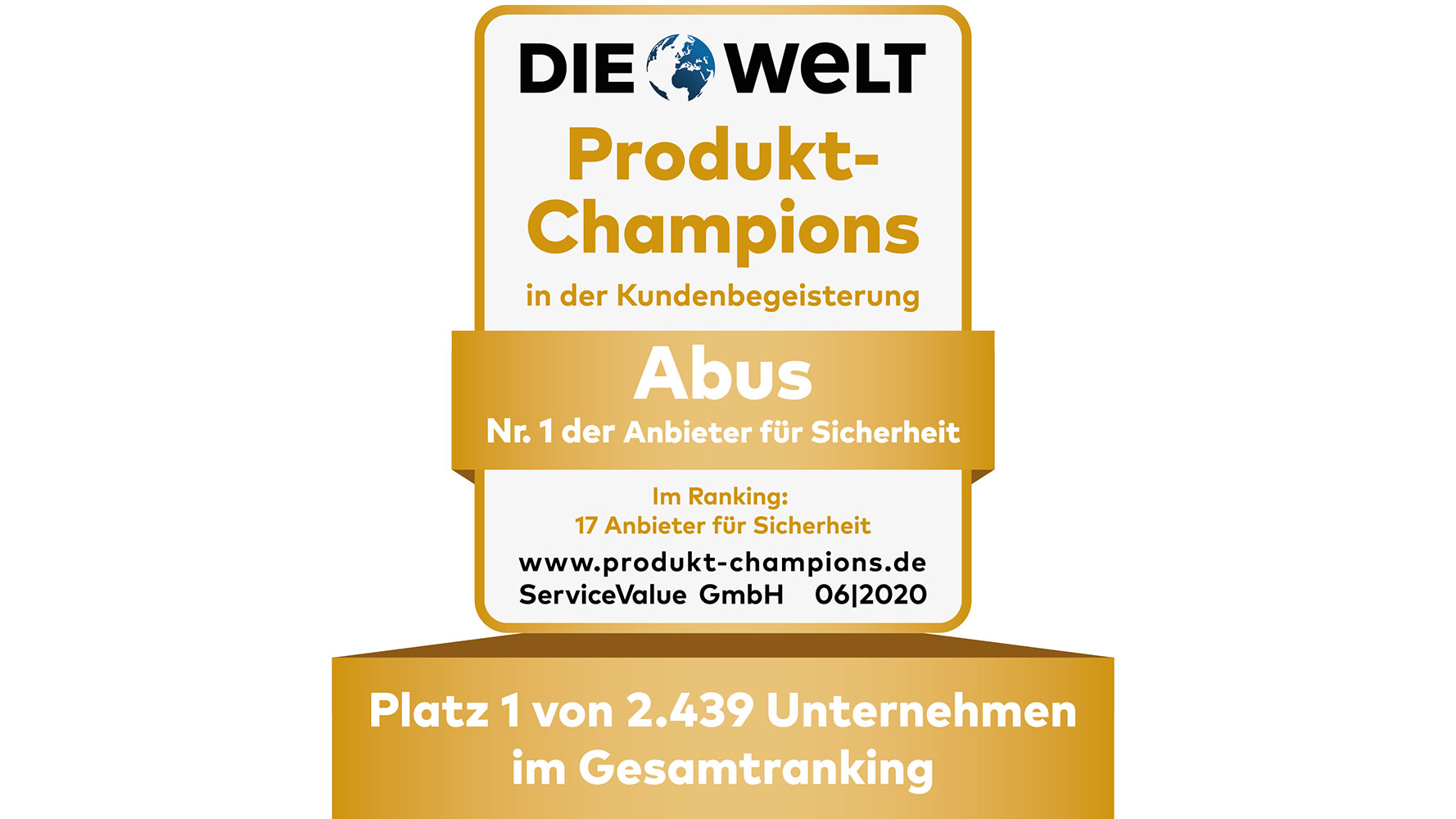 „Produkt-Champion“ als Nr.1 ©ABUS
