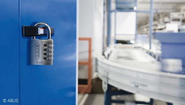 Padlocks can be used to easily and securely protect lockers from unauthorised access © ABUS