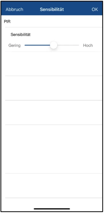 Stellen Sie bei Bedarf die Empfindlichkeit des PIR-Sensors manuell ein © ABUS